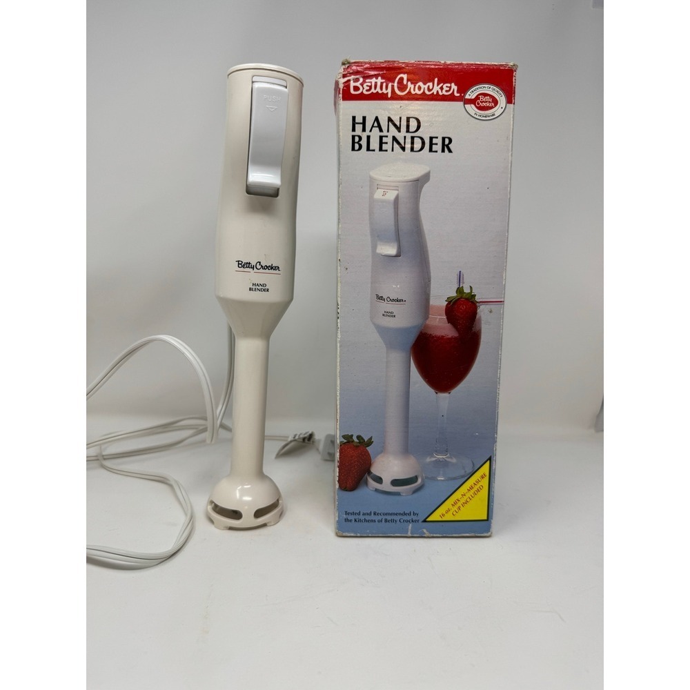 Betty Crocker Hand Blender BC 1301 White‎ 2 Speed Immersion Stick Mixer Tested